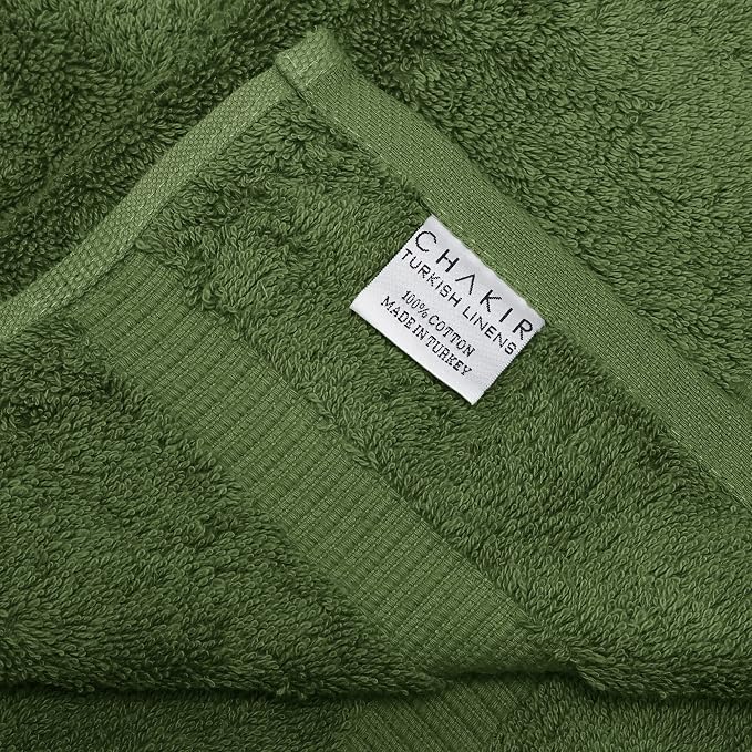 Chakir Turkish Linens 100% Cotton 4-Pack Bath Towels 27x54, Moss | Premium - Image 6