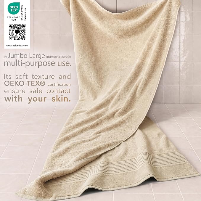 Cotton Paradise 100% Cotton Turkish Towel Set, Soft Absorbent Quick Dry - Image 3