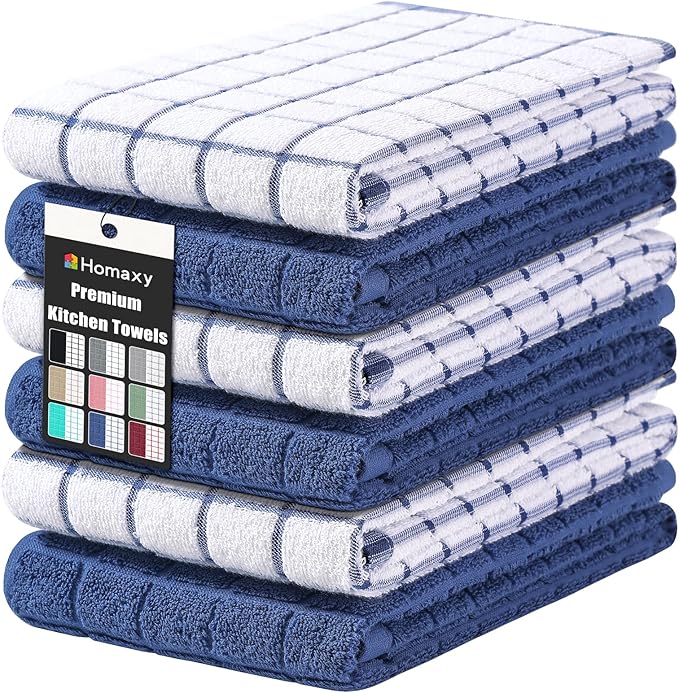 Homaxy Large Premium Cotton Kitchen Towels 16"x 28", 6 Pack by Homaxy
