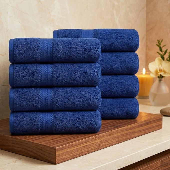 100% Cotton Hand Towels 18x28 Inches, 600 GSM, Soft & Absorbent - Image 2