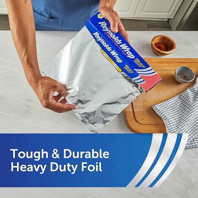 Reynolds Wrap Heavy Duty Aluminum Foil Roll, Thick Heavy Duty Foil - Image 7