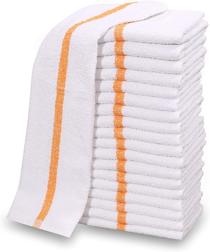 12 PC New Cotton Blend White Restaurant Bar Mops Kitchen Towels by GOLDTEXTILES