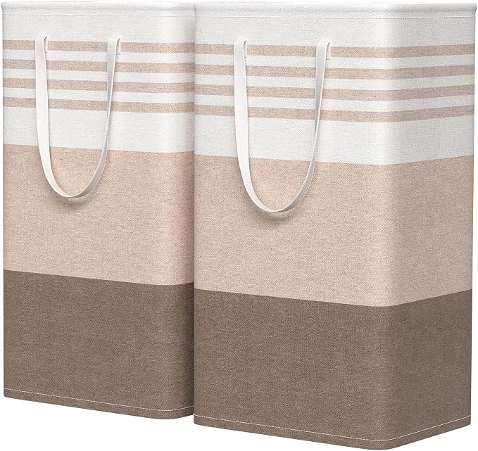 WOWBOX 2 Pack Laundry Baskets, Collapsible Dirty Clothes Laundry Hampers by WOWBOX