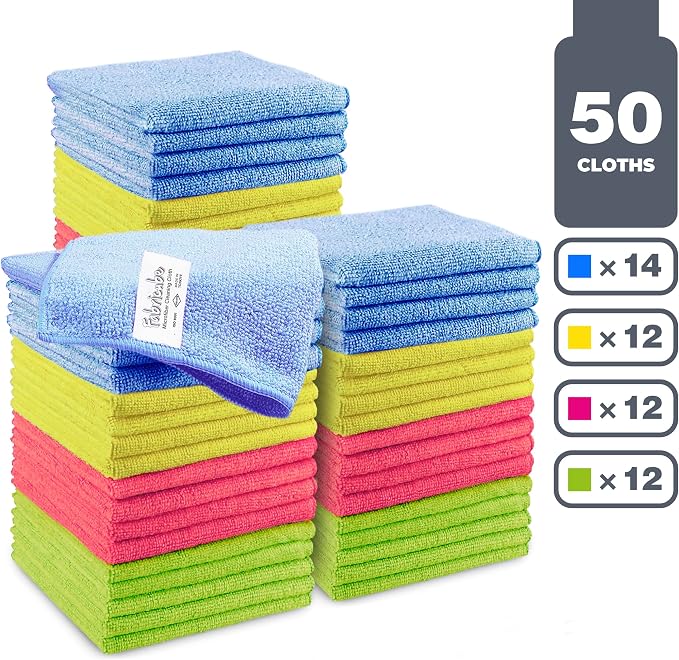 Turkish Microfiber Cleaning Cloth of 4 Colors | 20% Polyamide - Image 2