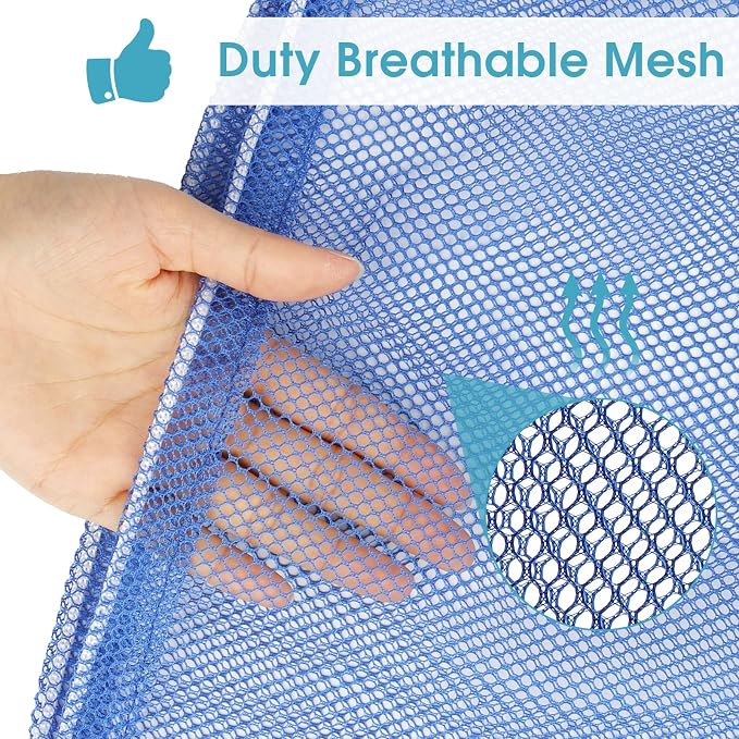 2 Pack Mesh Laundry Bags 23x34 Inch Drawstring Locking - Image 2