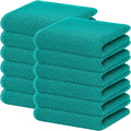 Homaxy 100% Cotton Waffle Weave Kitchen Dish Towels 12-Pack, Teal | 13 x 28 by Homaxy