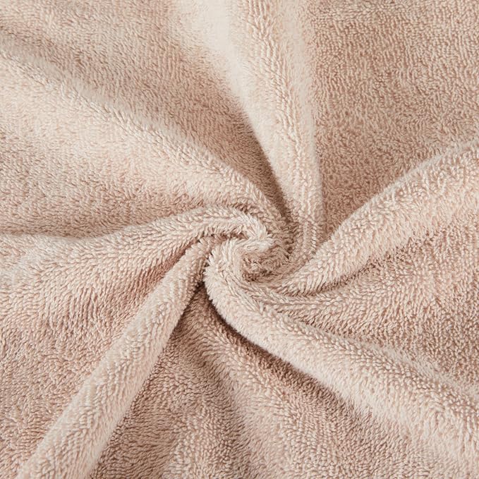 Amazon Basics Fade-Resistant 100% Cotton Washcloths, Machine Washable, Blush - Image 6