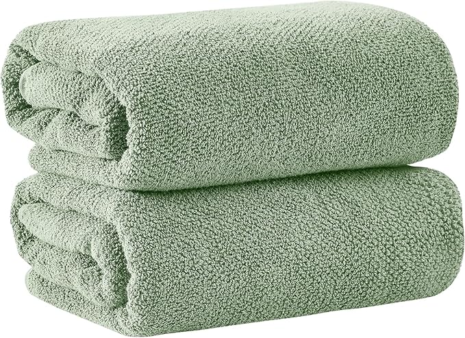 Great Bay Home 100% Cotton Oversized 2 Pack 68x35 Extra Large Towel Set by GreatBayHome