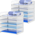 2 Pack Letter Tray Paper Organizer 5-Tier Desk Organizer File Organizer Paper by Sinboun