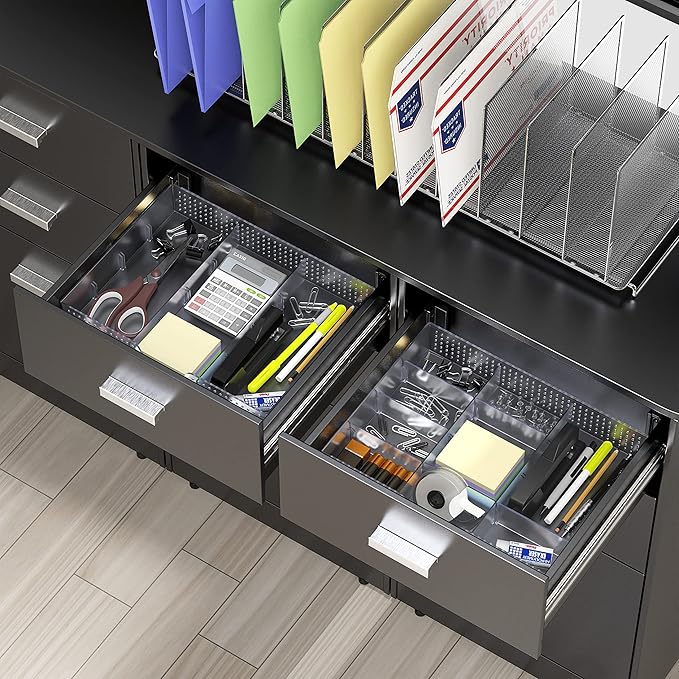 Simple Houseware Drawer Organizer Tray, 9 Adjustable Compartments, and Craft - Image 2