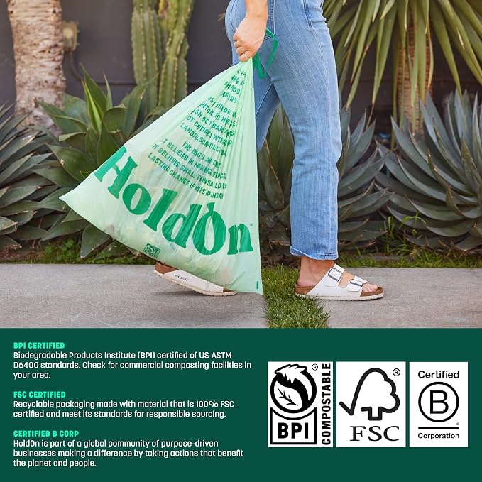 HoldOn Compostable Tall Kitchen Drawstring Bags - Image 7