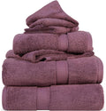 SUPERIOR Egyptian Cotton Ultra Plush & Absorbent, 6 Piece Set, Plum | Quick Dry by SUPERIOR