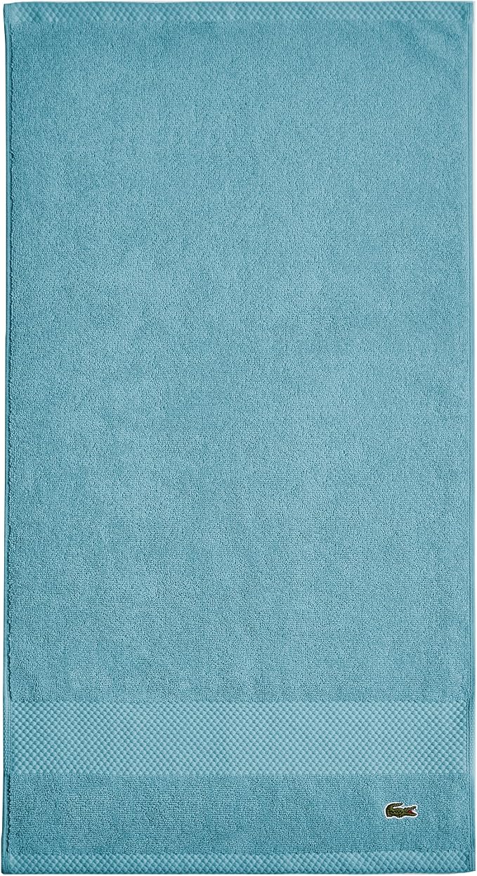 Lacoste Heritage 100% Supima Cotton Hand Towel 16" x 30", Celestial | Highly by Unknown