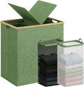 efluky Laundry Hamper with Lid, Double Laundry Basket with 2 Removable Bags by efluky