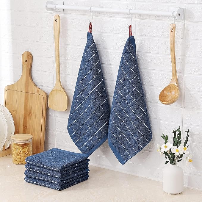 Homaxy 100% Cotton Terry Kitchen Dish Cloths, 12 Pack - Image 6