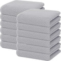 Homaxy 100% Cotton Waffle Weave Kitchen Dish Towels 12-Pack, Light Gray | 13 x by Homaxy