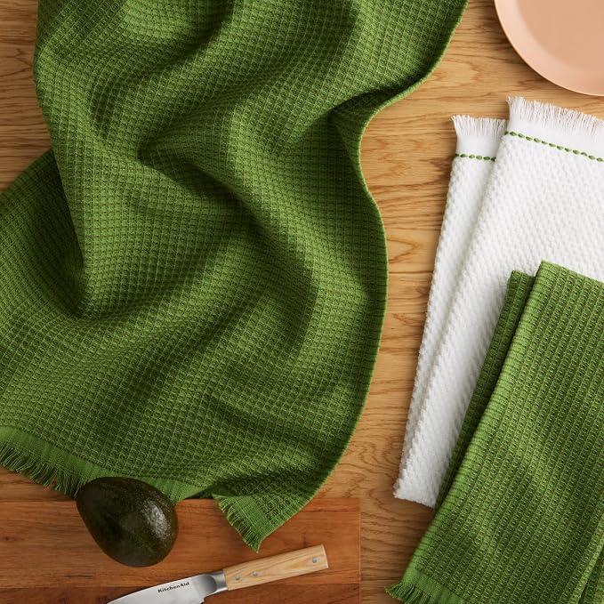 KitchenAid Gourmet Series Gridlines Kitchen Towels 3-Pack Set, 100% Cotton - Image 2
