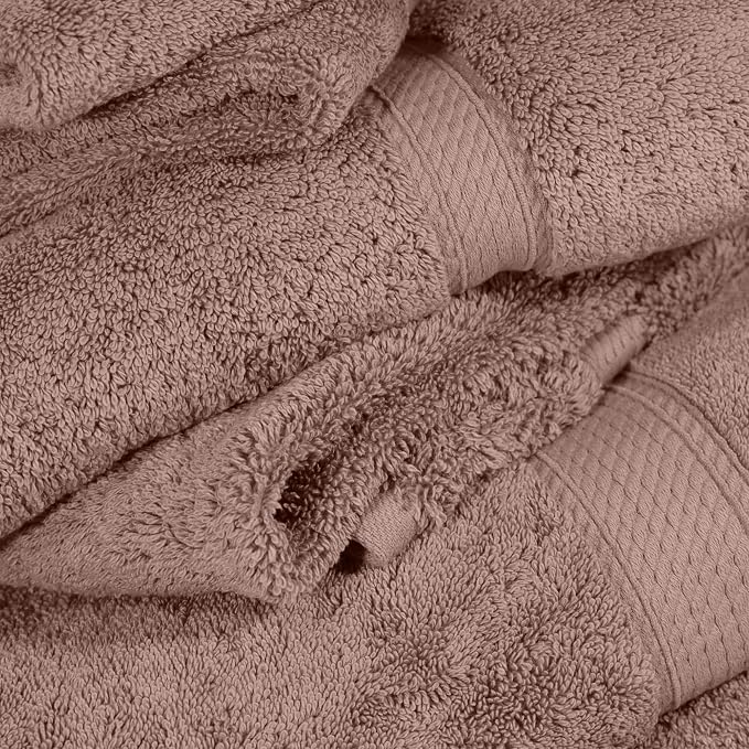 Superior Egyptian Cotton Plush Absorbent, Bath Towel Set of 4, Muted Mauve | - Image 9