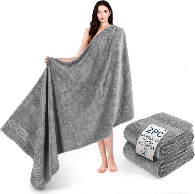 Cotton Paradise 100% Cotton Turkish Towel Set, Soft Absorbent Quick Dry by UNITEDHOMETEXTILE