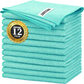 FIXSMITH Turquoise Microfiber Cleaning Cloth -Pack of 12, Highly Absorbent by FIXSMITH