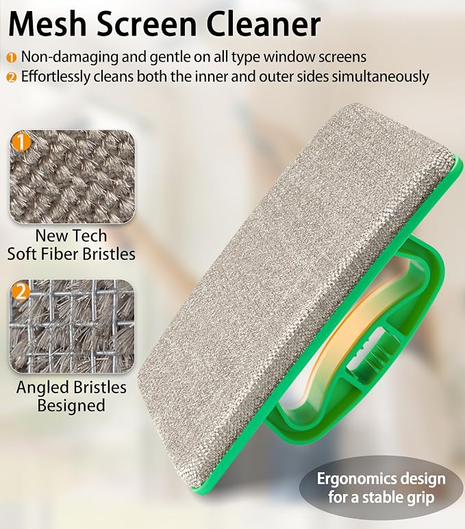 MyLifeUNIT Mesh Screen Cleaner, Detachable Window Screen Cleaning Brush | - Image 3