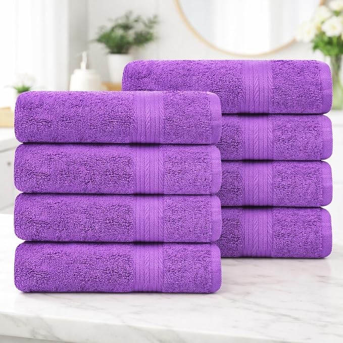 Ample Decor 100% Cotton Hand Towels 18x28 Inches, 600 GSM, Soft & Absorbent - Image 2