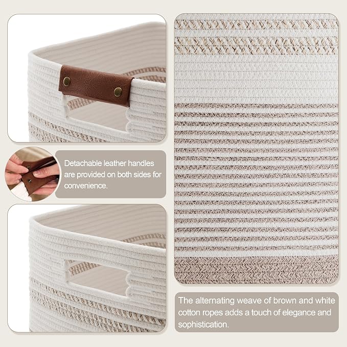 75L Tall Woven Laundry Basket Hamper - Image 5