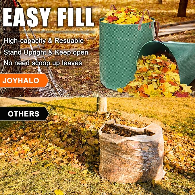 3 Pack 72 Gallon Leaf Bags Reusable - Image 2