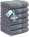LANE LINEN Bath Hand Towels 100% Cotton 6 Pack 16x28 by LaneLinen