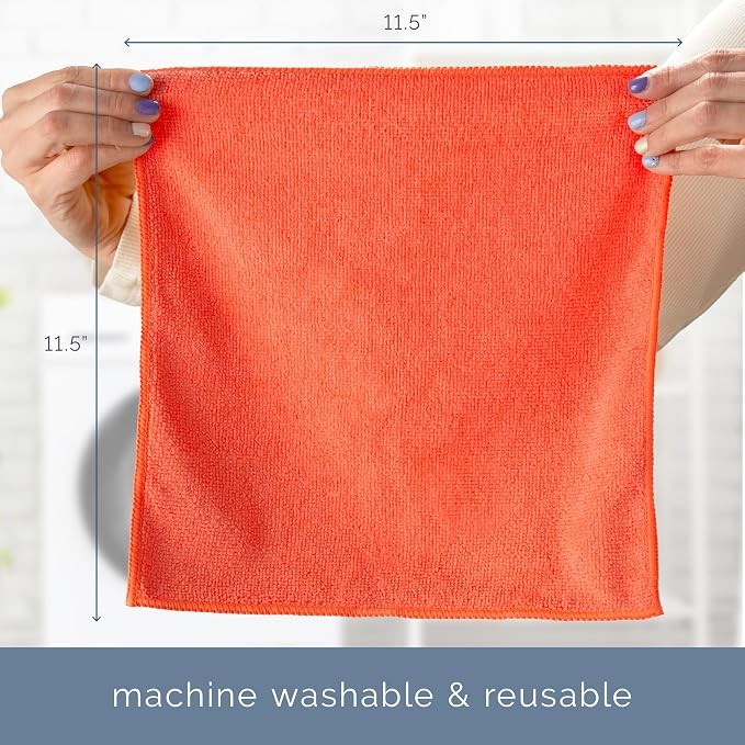 S&T INC. Microfiber Cleaning Cloth, 50 Pack, 11.5" x 11.5" - Image 6