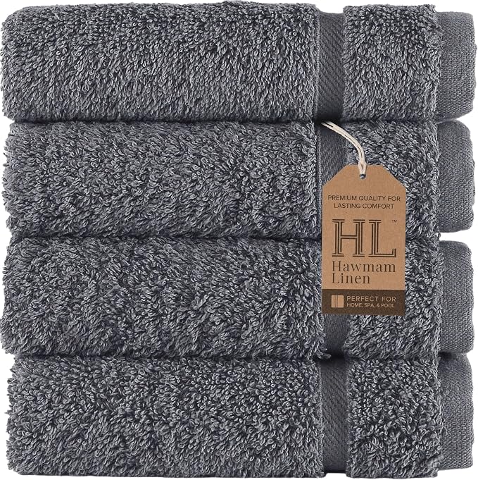 Washcloth Linen Set Premium Original Turkish Cotton, Hotel Quality by HawmamLinen