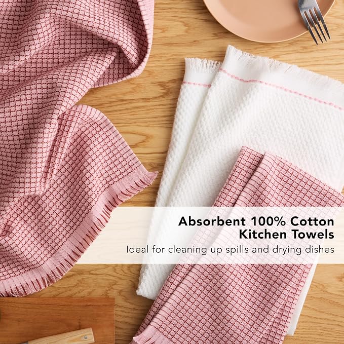 KitchenAid Gourmet Series Gridlines Kitchen Towels 3-Pack Set, 100% Cotton - Image 7