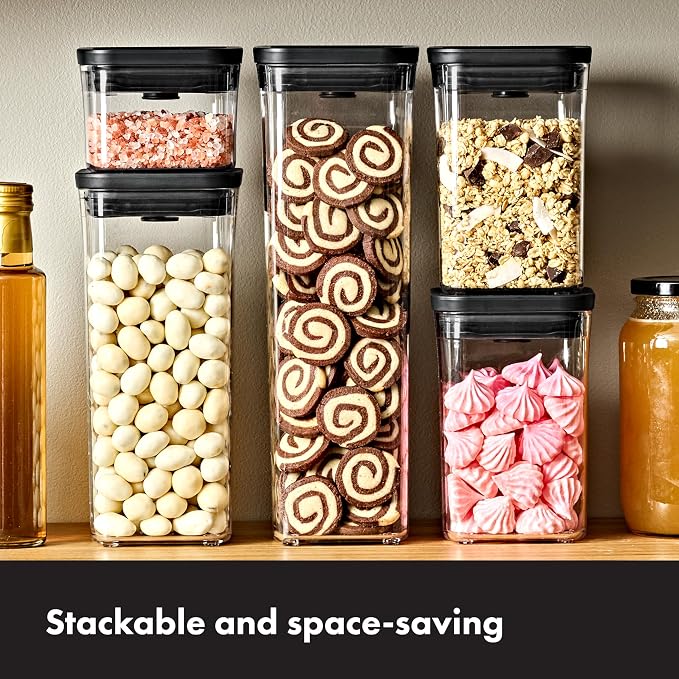 OXO Good Grips POP Container — Big Square Short — 2.8 Qt / 2.6 L — Matte Black - Image 4