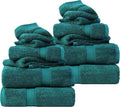 SUPERIOR Egyptian Cotton Ultra Plush & Absorbent, 12 Piece Set, Teal | by SUPERIOR