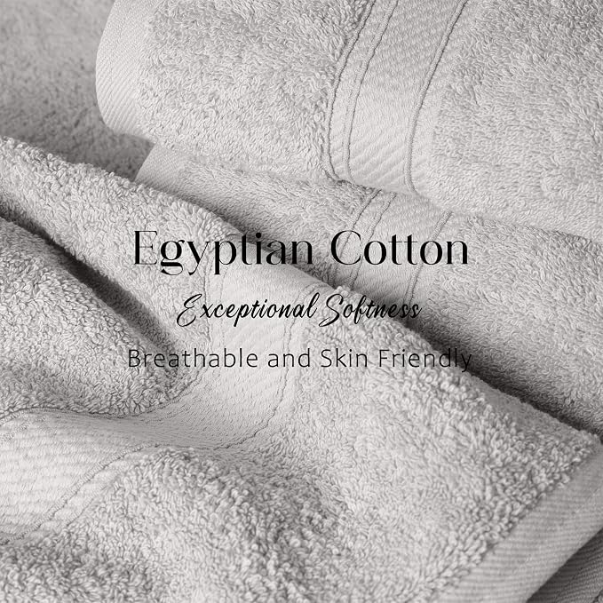 SUPERIOR Egyptian Cotton Ultra Plush & Absorbent, 3 Piece Set, Soft Luxury - Image 4