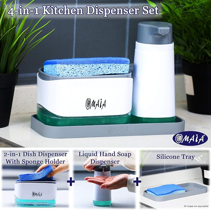 OMAIA 4-in-1 Dish Soap Dispenser Set - Image 7