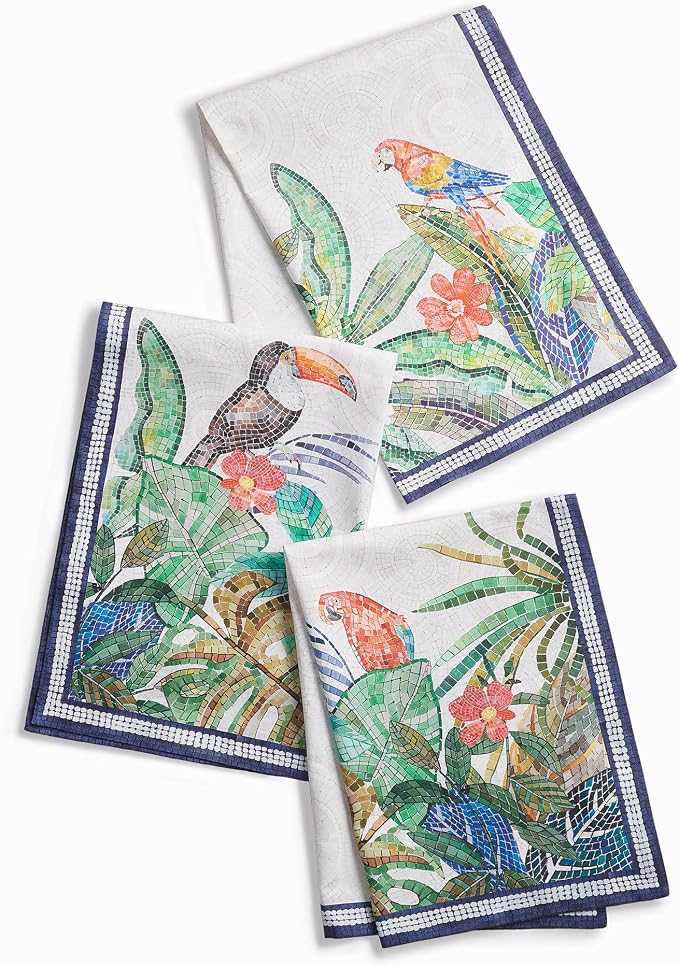 Maison d' Hermine Kitchen Towels Set of 3 100% Combed Cotton 27.50"x20" by MaisondHermine