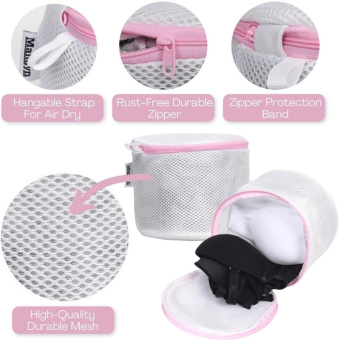 Mamlyn Mesh Bra Bags for Washing Machine, Lingerie wash Bags for Laundry - Image 4