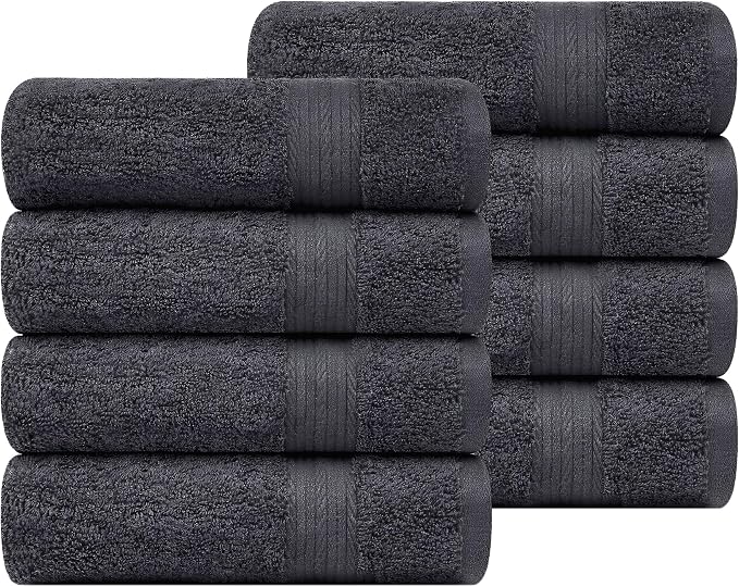 Ample Decor 100% Cotton Hand Towels 18x28 Inches, 600 GSM, Soft & Absorbent by AmpleDecor