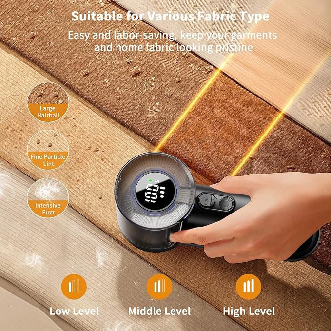 coldSky Large Fabric Shaver, 2-in-1 Electric Fabric Shaver & Lint Remover | - Image 3