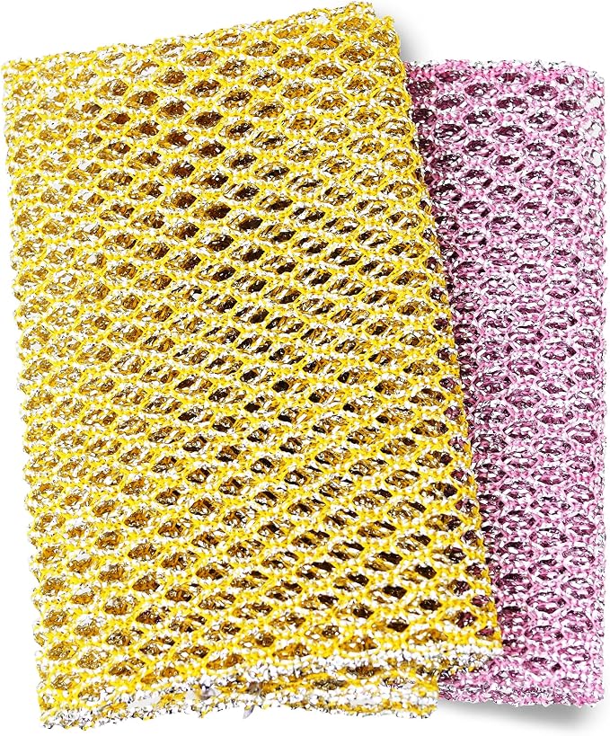 Non-Scratch Dish Scrubbers — Outlasts 7+ Sponges, Stays Odor-Free | Replace by TheCrownChoice