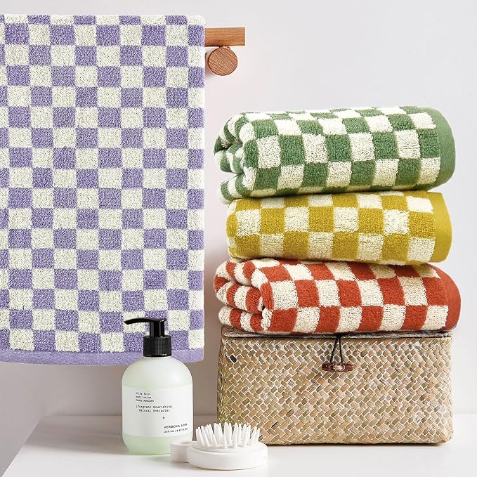 Jacquotha Hand Towels for Bathroom 4 Pack, Checkered Hand Towel Set - Image 2