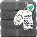 Chakir Turkish Linens 100% Cotton 2-Pack Bath Towels 30x60, Dark Gray | Premium by ChakirTurkishLinens