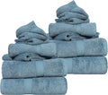 SUPERIOR Egyptian Cotton Ultra Plush & Absorbent, 12 Piece Set, Denim Blue | by SUPERIOR