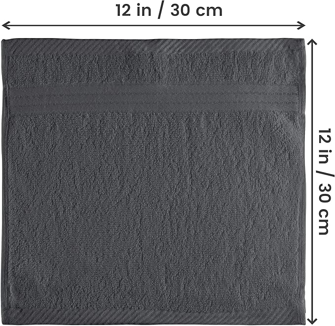 Utopia Towels 12 Pack Premium Wash Cloths, 12x12 in, 100% Cotton, Gym & Face - Image 2