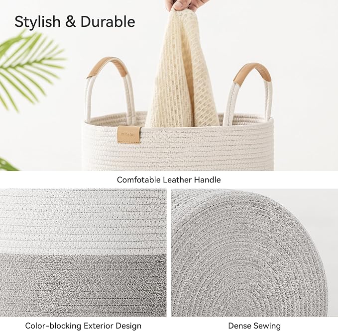 Nunsino 95L Striped Laundry Hamper - Image 6