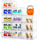 12 Pack Shoe Organizer, Stackable Shoe Storage Boxes by 7+code
