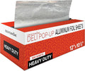 12' Ultra Heavy Duty Pop Up Deli Aluminum Foil, 500 Pre-Cut Sheets, Hot Dog or by StockYourHome