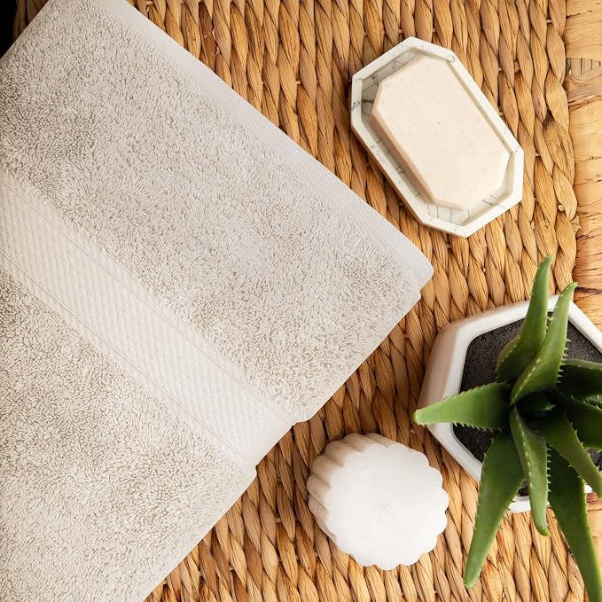 SUPERIOR Egyptian Cotton Ultra Plush & Absorbent, 10 Piece Set, Stone | Quick - Image 6