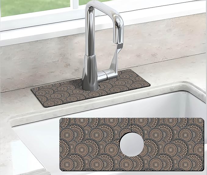 Kitchen Sink Splash Guard Faucet Mat Super Absorbent Fast Drying Mat Sink - Image 6